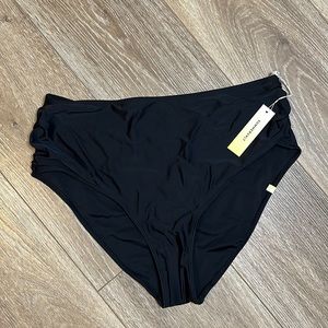 NWT SUMMERSALT Ruched High Leg High Rise Bottom in Sea Urchin